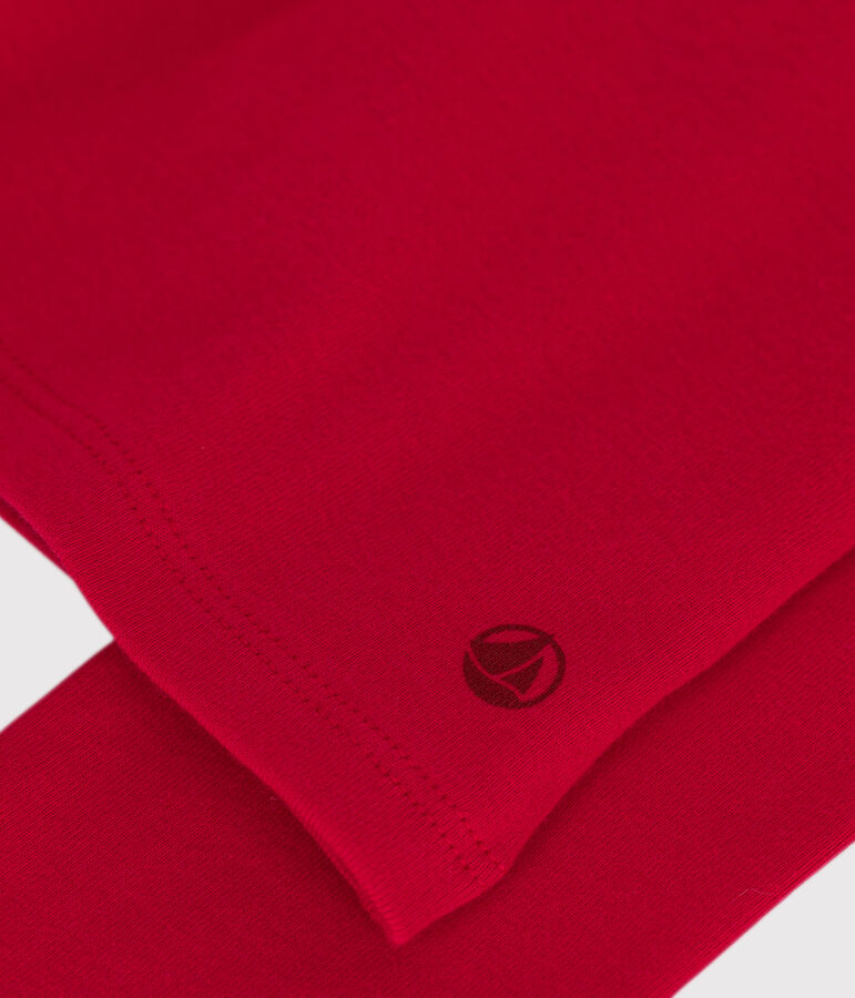 Lang&auml;rmeliges Damen-T-Shirt L'Iconique aus einfarbigem Rippstrick rot