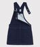 Latzkleid aus Denim für Mädchen blau DENIM BLEU FONCE