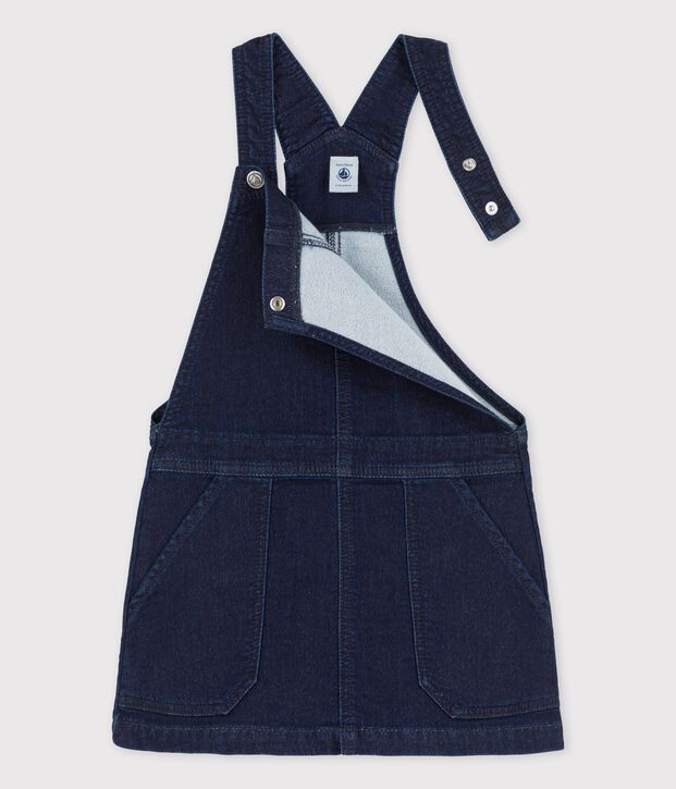 Latzkleid aus Denim f&uuml;r M&auml;dchen blau