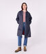 Lange Damen-Regenjacke mit zwei Farben