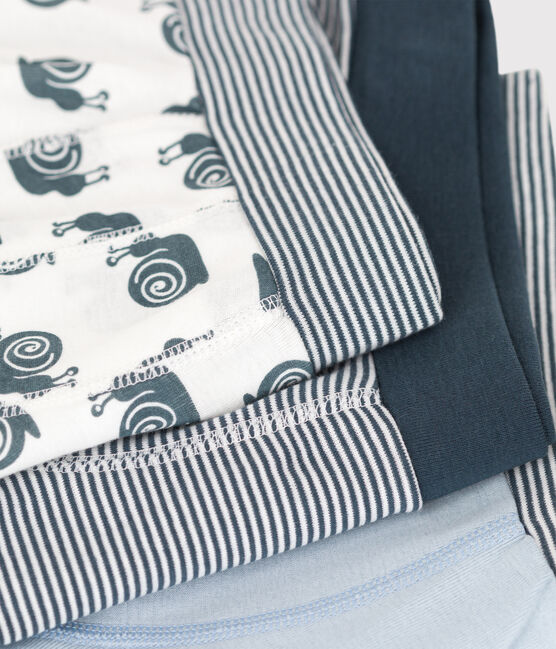 3er-Set Boxershorts aus Baumwolle mit Schneckenmotiv für Jungen variante 1