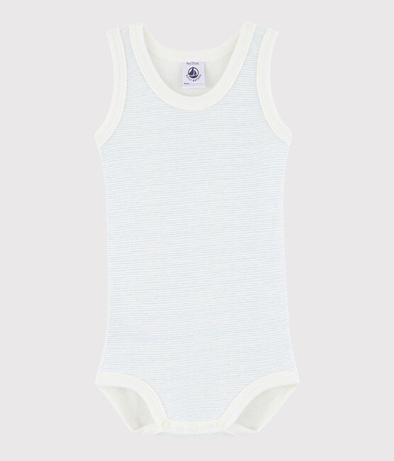 Ärmelloser Baby-Body Jungen weiss LAIT/ OXYGENE