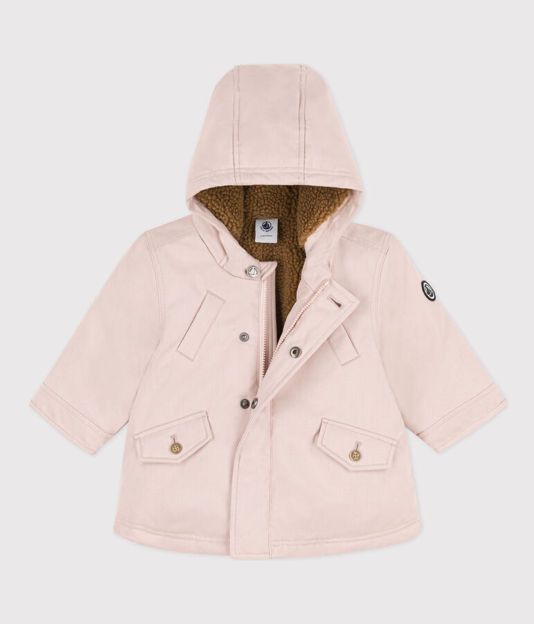 Wasserabweisender Baby-Parka rosa