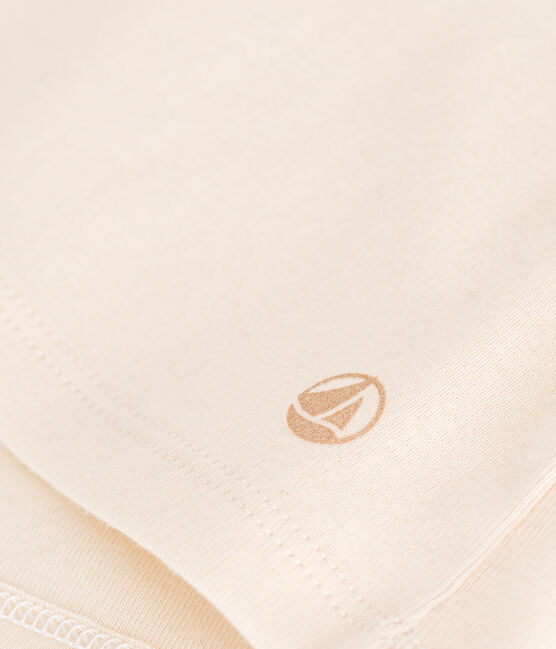 Kurzärmliges Kinder-T-Shirt aus Baumwolle für Mädchen naturfarben AVALANCHE