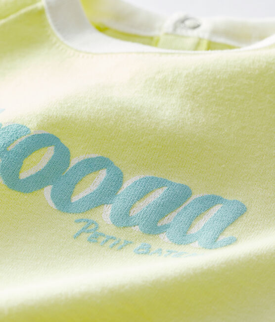 Kurzärmeliges Baby-T-Shirt für Jungen gelb SUNNY