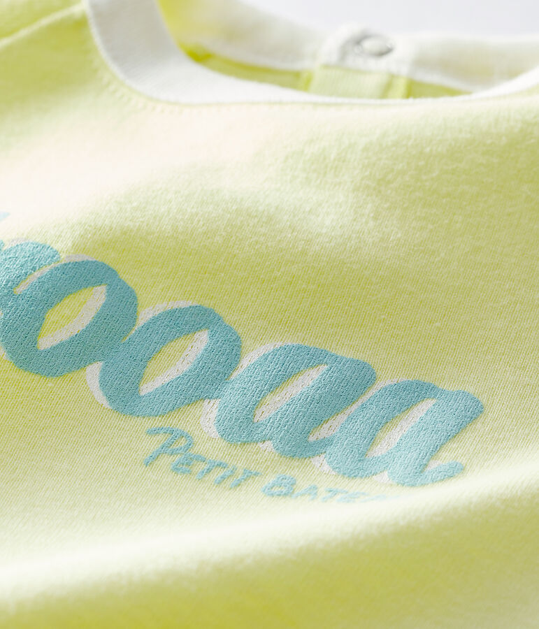 Kurz&auml;rmeliges Baby-T-Shirt f&uuml;r Jungen gelb SUNNY