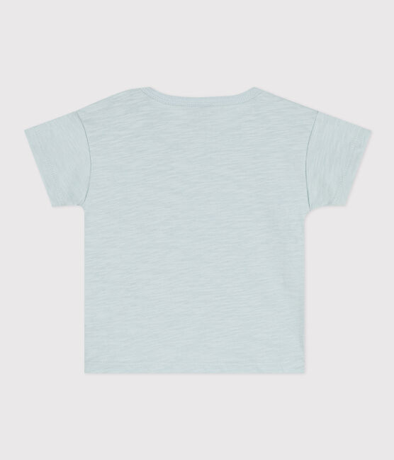 Kurzärmeliges Baby-T-Shirt aus geflammtem Jersey. grün BULLE