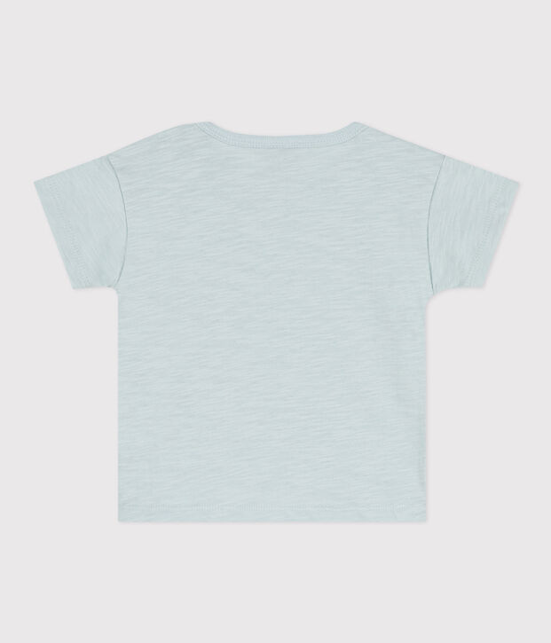Kurz&auml;rmeliges Baby-T-Shirt aus geflammtem Jersey. gr&uuml;n