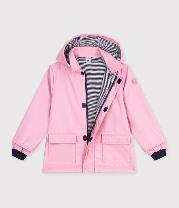 Ikonische Kinder-Regenjacke einfarbig rosa