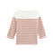 Langarm-seemannshemd damen weiss MARSHMALLOW/rosa COPPER