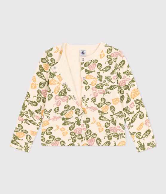 Cardigan aus Baumwolle für Mädchen weiss AVALANCHE/ MULTICO