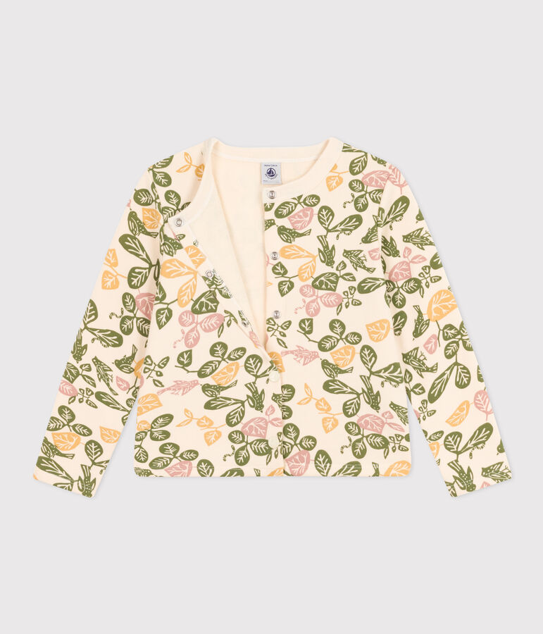 Cardigan aus Baumwolle f&uuml;r M&auml;dchen naturfarben/vielfarbig