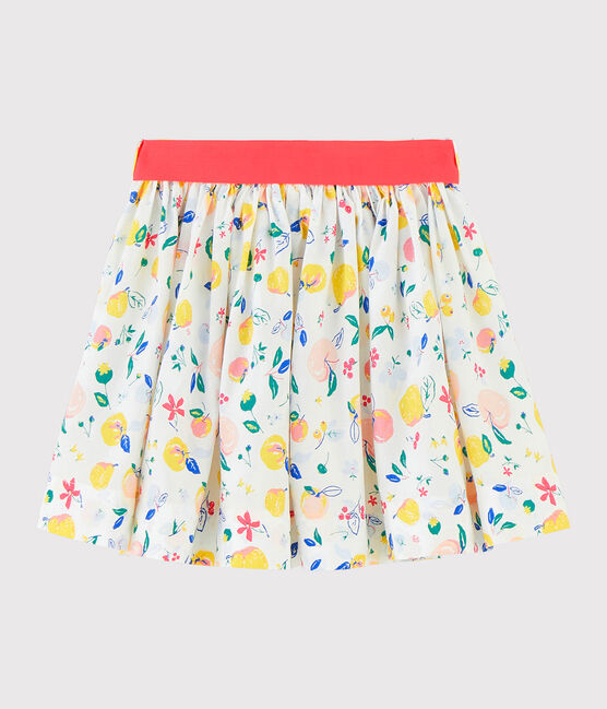 Kinderrock aus Popeline für Mädchen weiss MARSHMALLOW/weiss MULTICO
