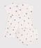 Kurzärmeliges Babykleid und Bloomer aus Baumwolle mit Herzmotiv weiss AVALANCHE/ MULTICO