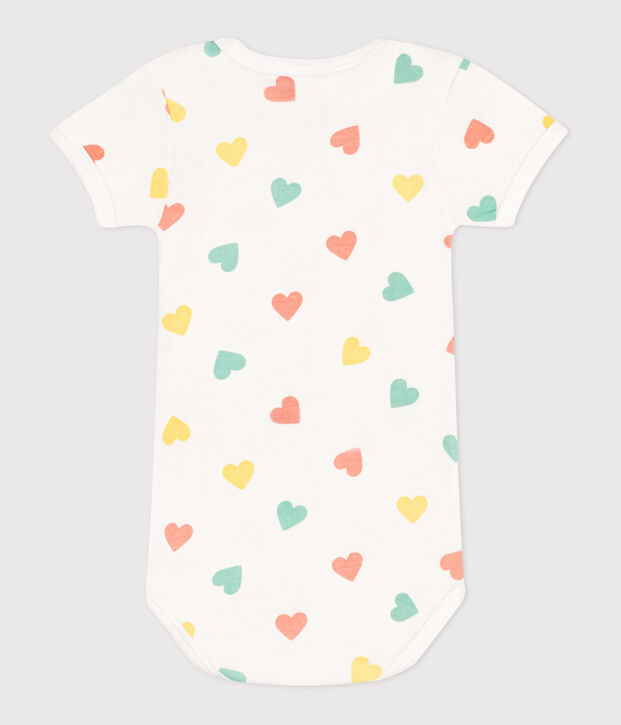 Kurz&auml;rmeliger Baby-Body aus Baumwolle mit Print blau/blau
