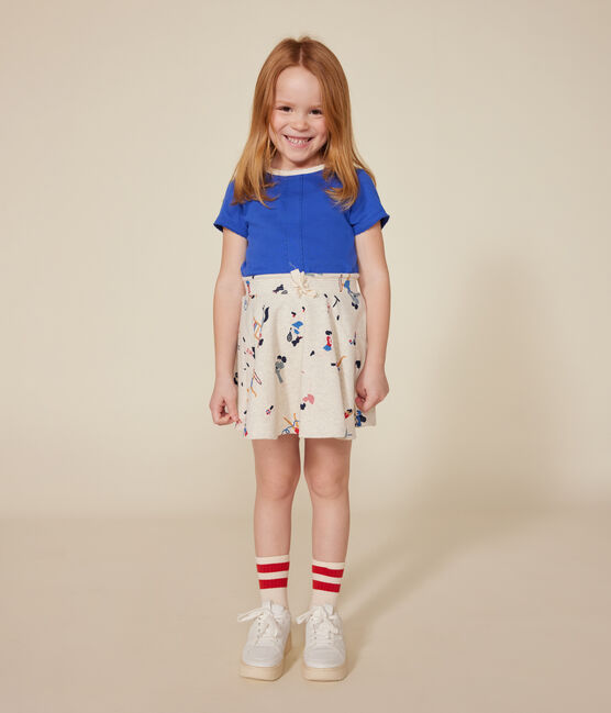 Kurzärmliges Kinder-T-Shirt aus Baumwolle für Mädchen blau CALVIN