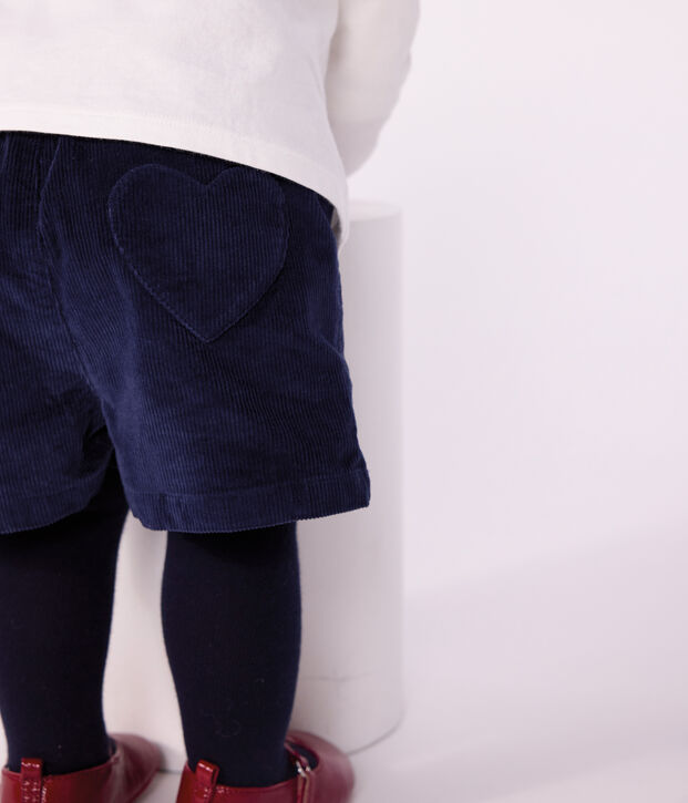 Baby-Shorts aus einfarbigem Fein-Cord SOIR