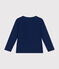 Langärmeliges Kinder-T-Shirt aus feinem Jersey für Jungen blau MEDIEVAL