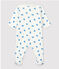 Baby-Strampler aus Bio-Baumwolle weiss MARSHMALLOW/blau BRASIER