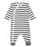 Baby-Strampler aus Rippstrick weiss MARSHMALLOW/blau SMOKING