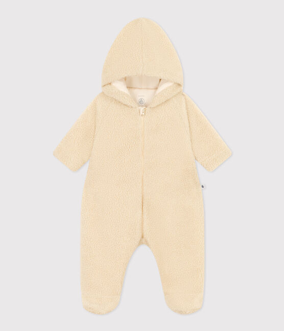 Baby-Schneeanzug mit Kapuze aus Sherpa naturfarben AVALANCHE