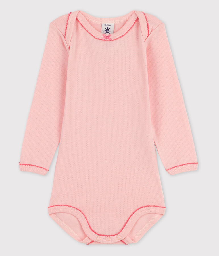 Lang&auml;rmliger Baby-Body f&uuml;r M&auml;dchen rosa