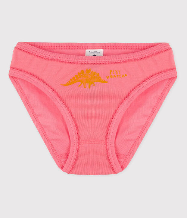 3er-Set Slips mit Ringelstreifen f&uuml;r M&auml;dchen rosa