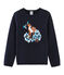 Kinder-Pullover Mädchen blau SMOKING/weiss MULTICO