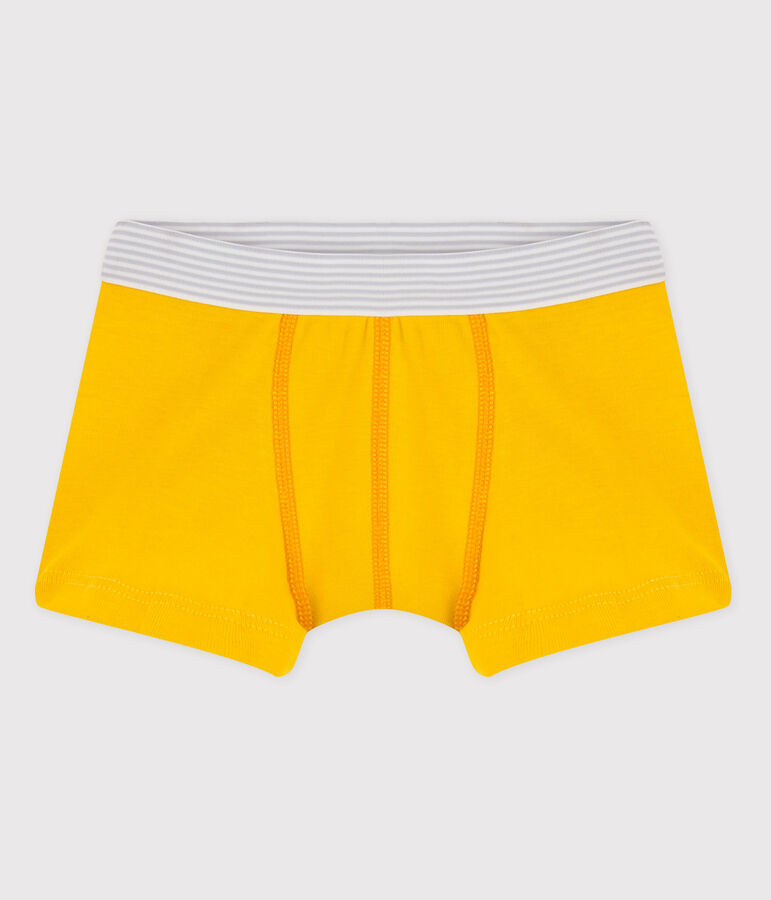 Baumwoll-Boxershorts f&uuml;r Jungen gelb HONEY