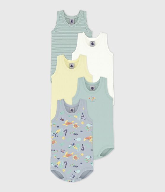 Set ärmellose Baby-Bodys aus bedruckter Baumwolle variante 1