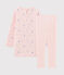 Langärmeliges Nachthemd mit Pinguin-Muster aus Doppeljersey für Mädchen rosa MINOIS/weiss MULTICO