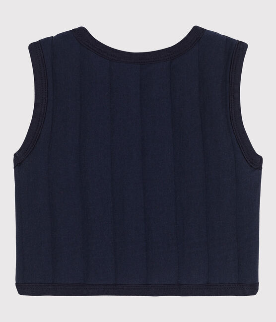 Baby-Weste aus gestepptem Doppeljersey blau SMOKING
