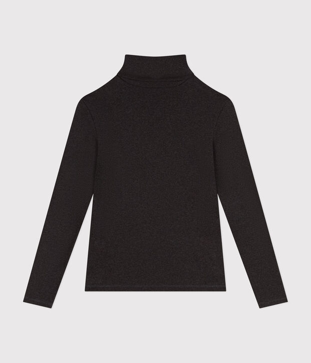 Damen-Rollkragenshirt L'Iconique aus Baumwolle grau