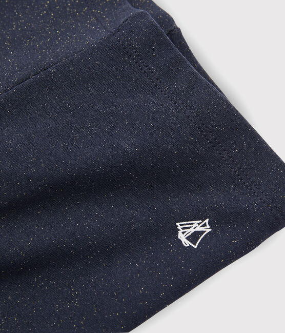 Kinder-Leggings aus Jerseystoff für Mädchen blau SMOKING/gelb OR