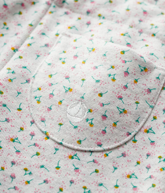 Baby-Hose aus Molton. grau BELUGA/weiss MULTICO