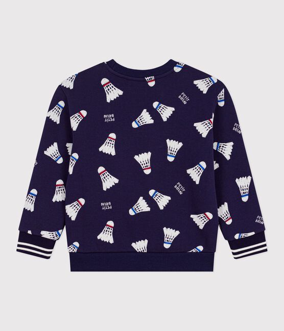 Kinder-Sweatshirt aus gemusterter Baumwolle blau SOIR/ MULTICO