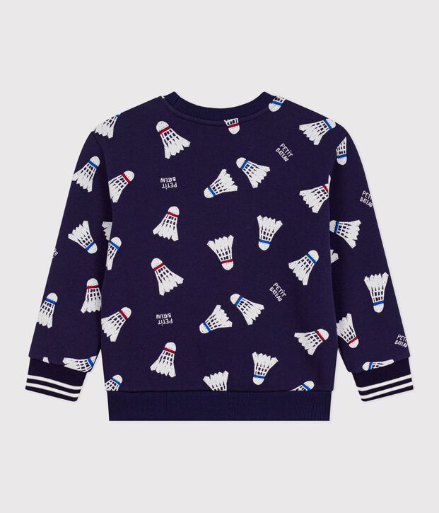 Kinder-Sweatshirt aus gemusterter Baumwolle blau/vielfarbig