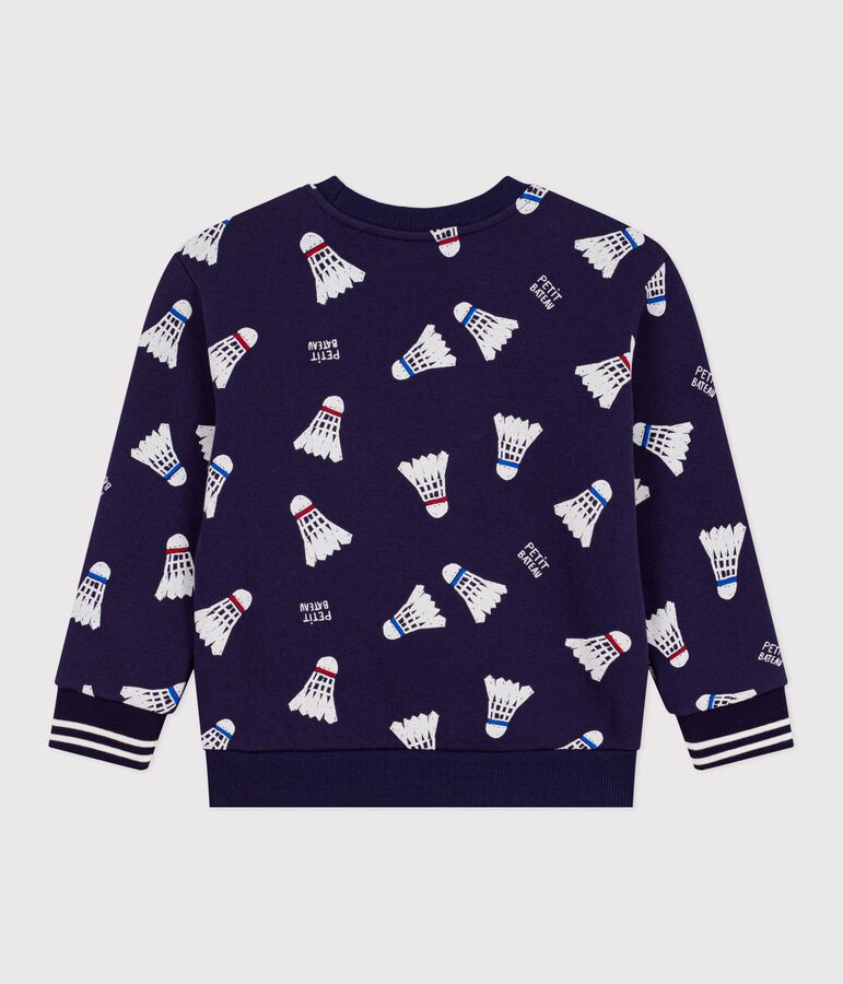Kinder-Sweatshirt aus gemusterter Baumwolle blau/vielfarbig