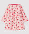 Langärmeliges Baby-Kleid für Mädchen rosa MINOIS/weiss MULTICO