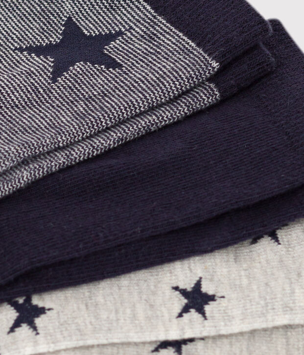 3er-Set Kindersocken aus Baumwolljersey mit Sternenmuster vielfarbig