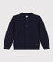 Kinder-Cardigan aus Doppeljersey für Jungen blau SMOKING