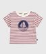 Kurzärmeliges Baby-T-Shirt aus Baumwolle mit Streifen