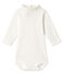 Baby-Body mit Rollkragen weiss Lait