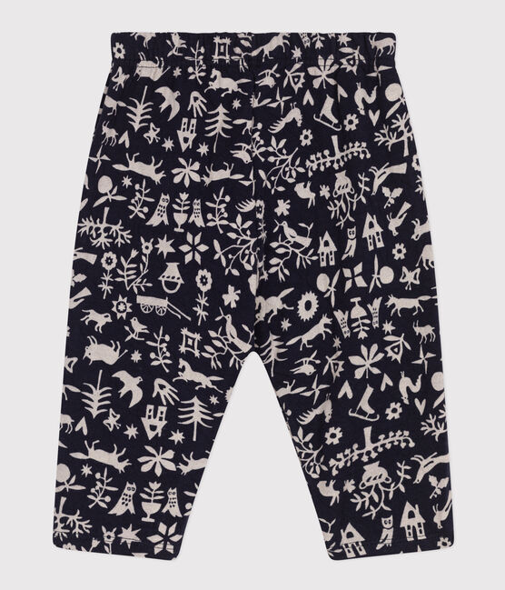 Baby-Hose aus bedrucktem gestepptem Doppeljersey blau SMOKING/ AVALANCHE
