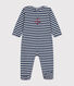 Gestreifter Baby-Strampler aus Doppeljersey