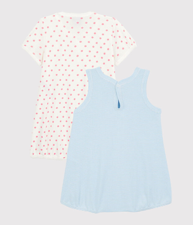 2er-Set Baby-Overall aus Baumwolle vielfarbig