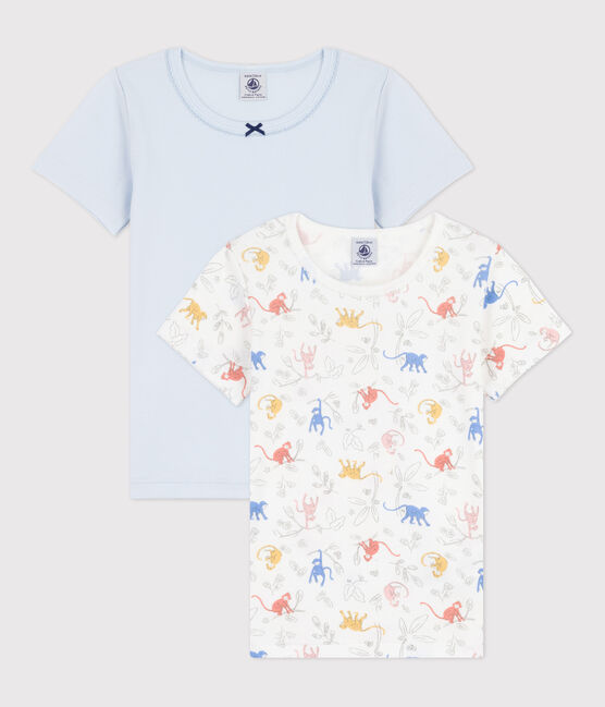 2er-Set kurzärmelige T-Shirts aus Baumwolle für Mädchen variante 1