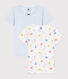 2er-Set kurzärmelige T-Shirts aus Baumwolle für Mädchen