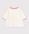 Lang&auml;rmeliges Baby-Kleid aus einfarbigem Fein-Cord MILK