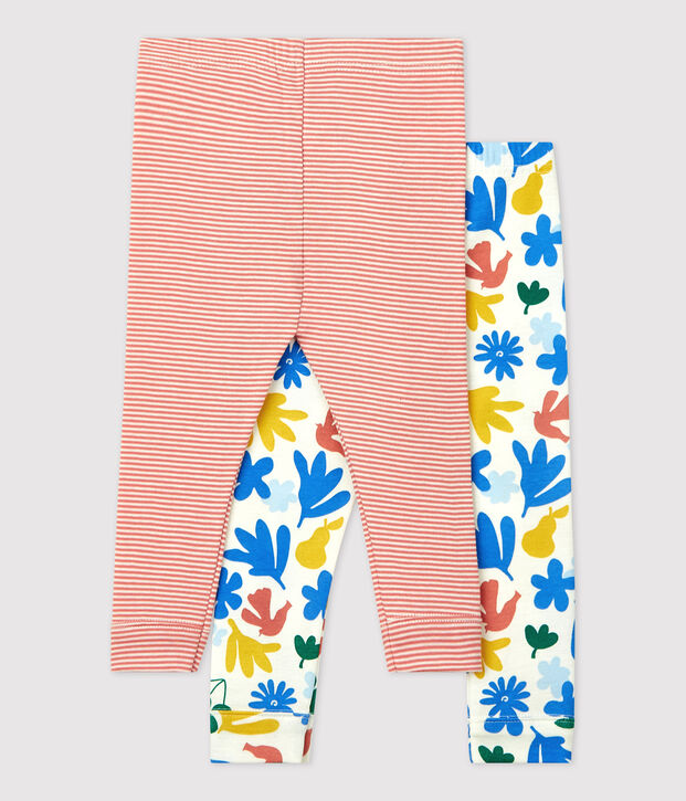 2er-Set Baby-Leggings aus Baumwolle vielfarbig